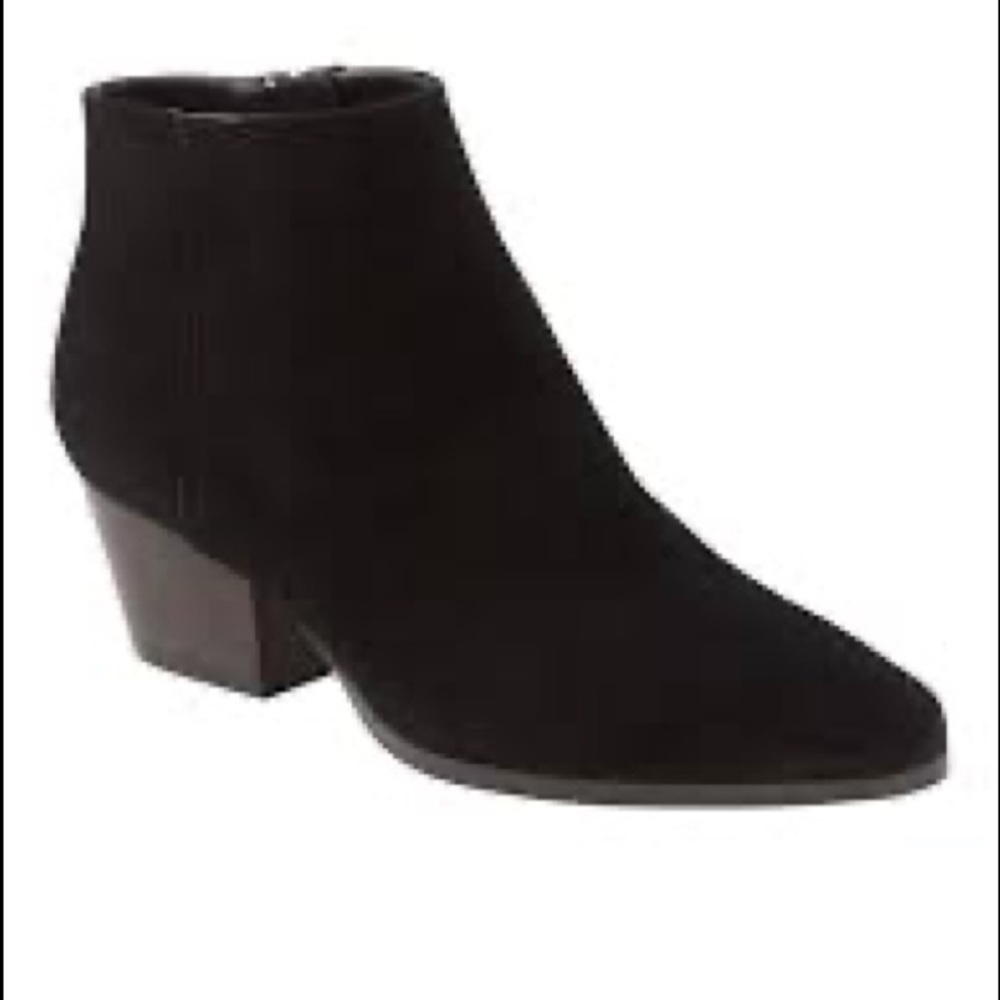 Banana Republic Black Suede Everyday Bootie